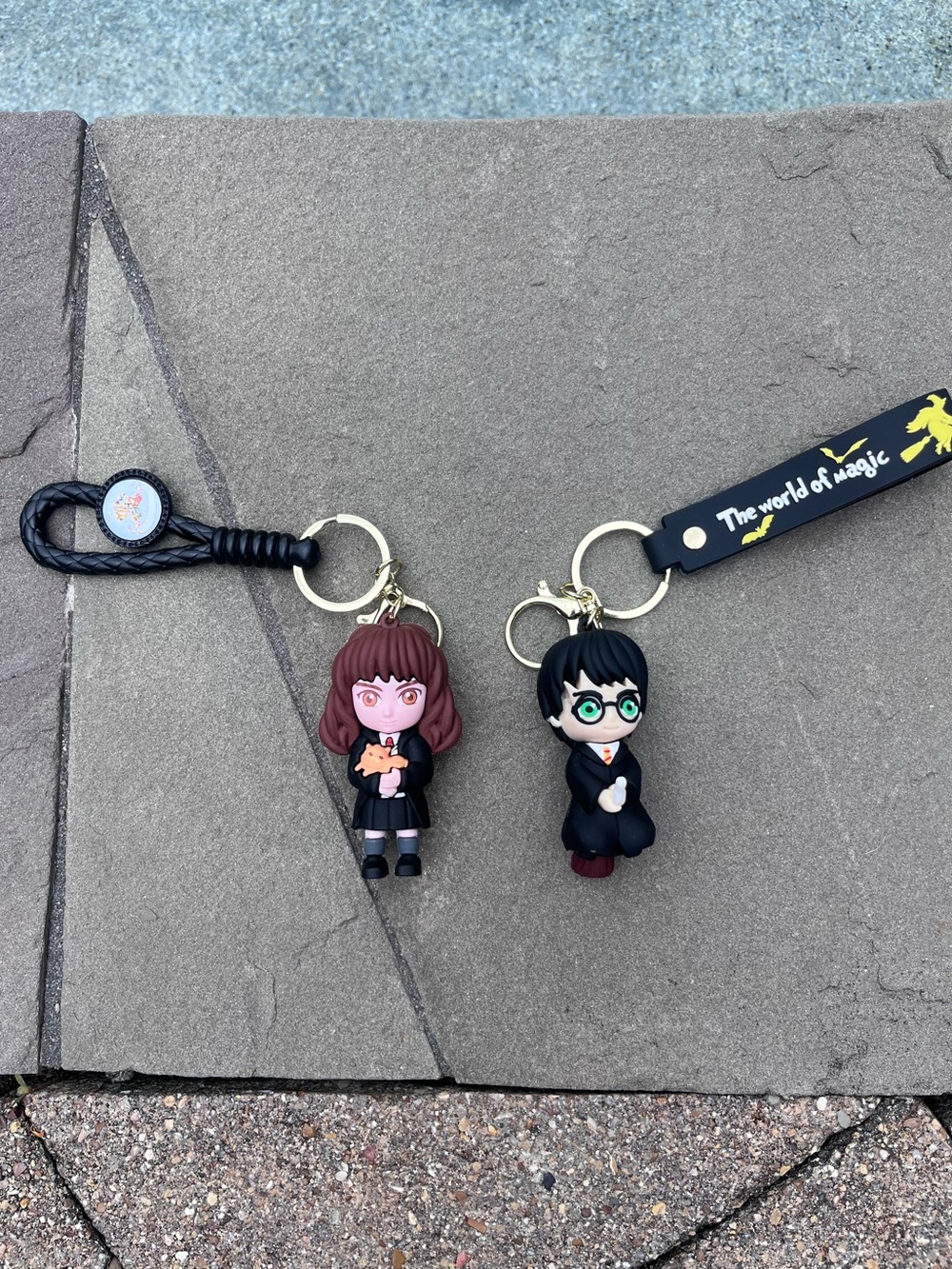 Harry Potter and Hermione 3D Cartoon Keychains Clips Bag Charms